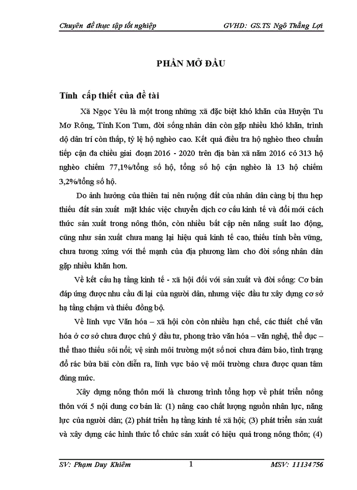 image for page Giải pháp thực hiện kế hoạch xây dựng nông thôn mới xã Ngọc Yêu, huyện Tu Mơ rông, tỉnh kon tum, Giai đoạn 2015 – 2020