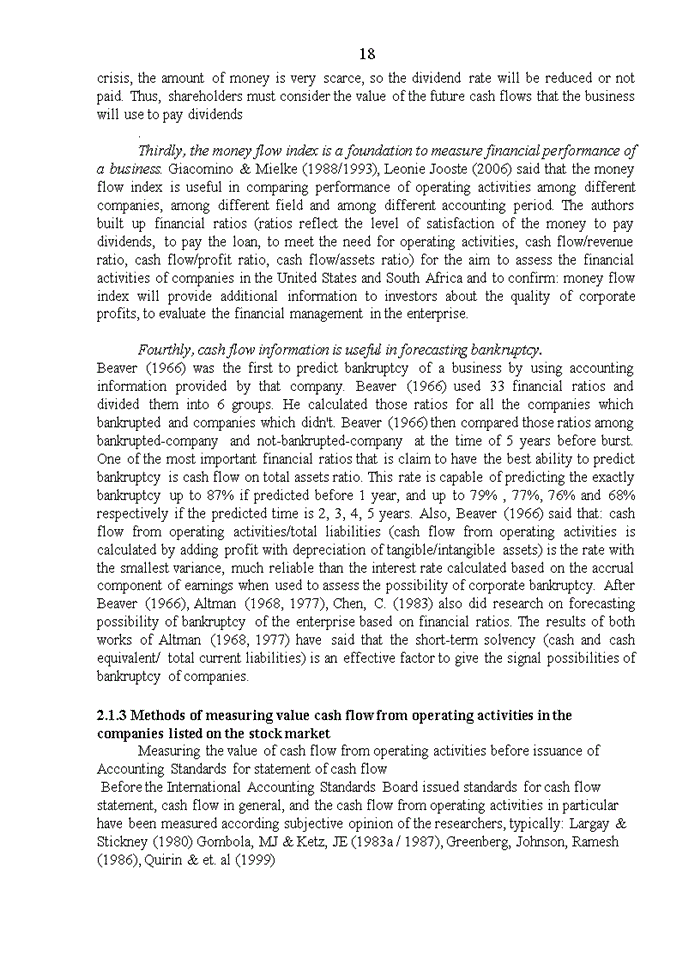 image for page A study on using accounting information to forecast cash flows from operating activities of non - financial listed companies on hanoi stock exchange