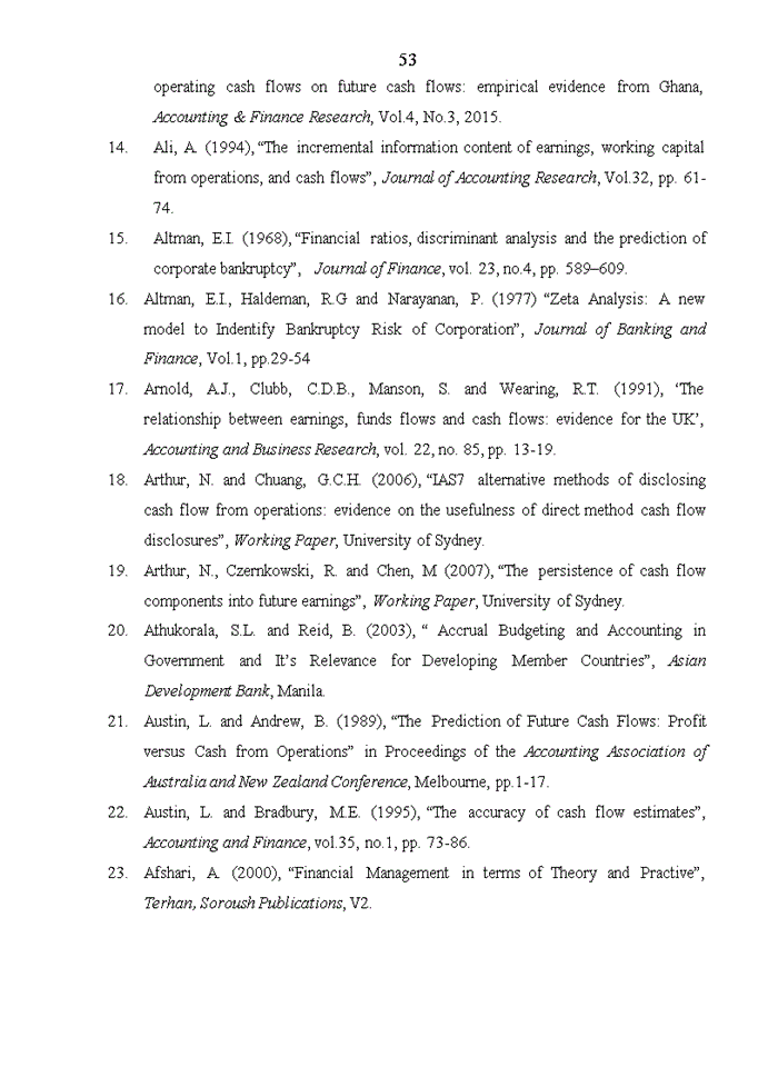 image for page A study on using accounting information to forecast cash flows from operating activities of non - financial listed companies on hanoi stock exchange