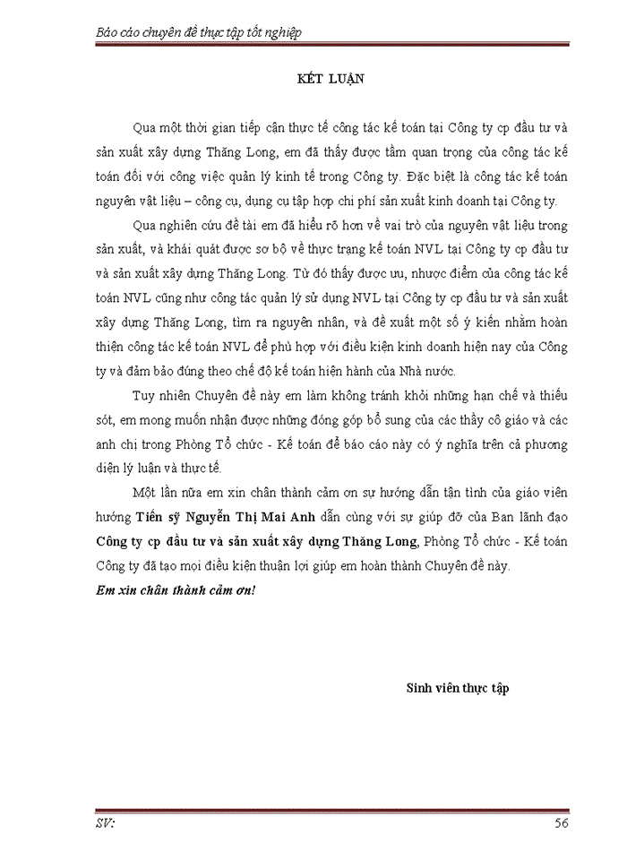 image for page Hoàn thiện kế toán nguyên vật liệu tại Công ty cp đầu tư và sản xuất xây dựng Thăng Long