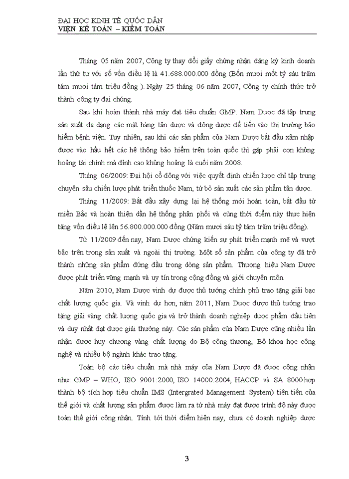 image for page Một số đánh giá về tình hình tổ chức hạch toán kế toán tại công ty cổ pần Nam Dược