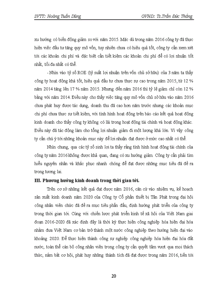 image for page Phân tích tài chính của Công ty cổ phần thiết bị Tân Phát