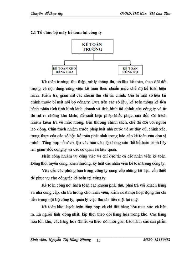 image for page Một số đánh giá về tình hình tổ chức hạch toán kế toán tại công ty.