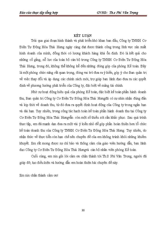 image for page Hoàn thiện công tác kế toán doanh thu, chi phí và xác định kết quả kinh doanh tại Công ty TNHH Cơ Điện tự Động Hóa Thái Hưng