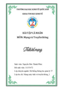 Thiết kế một mạng máy tính để có thể triển khai việc ứng dụng công nghệ thông tin trong việc quản lý