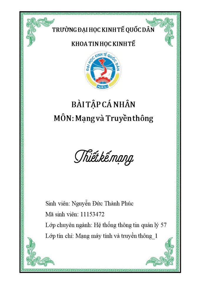 image for page Thiết kế một mạng máy tính để có thể triển khai việc ứng dụng công nghệ thông tin trong việc quản lý