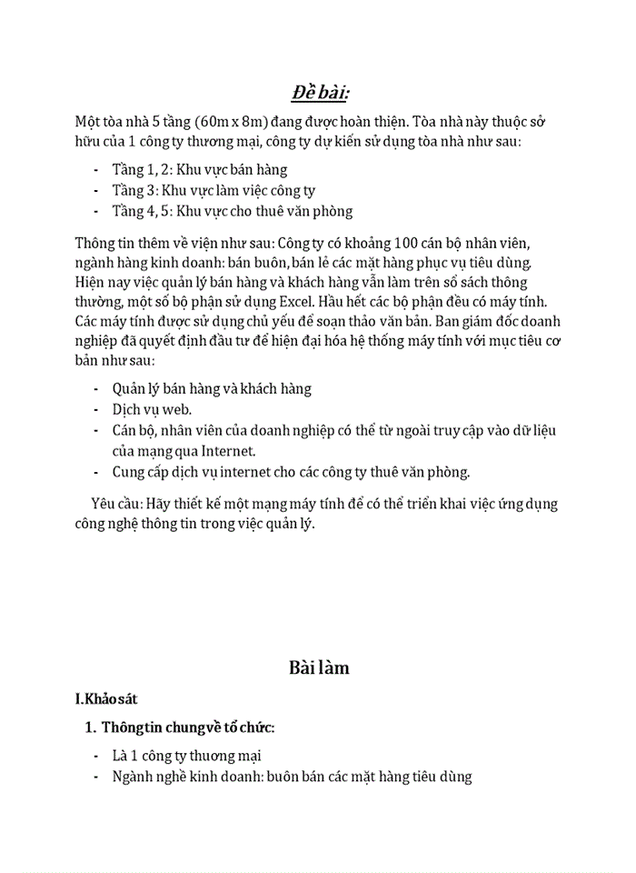image for page Thiết kế một mạng máy tính để có thể triển khai việc ứng dụng công nghệ thông tin trong việc quản lý