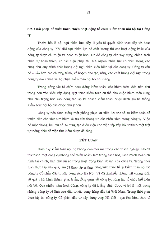 image for page Giải pháp hoàn thiện tổ chức kiểm toán nội bộ của công ty Cổ phần đầu tư xây dựng Acp Hà Nội