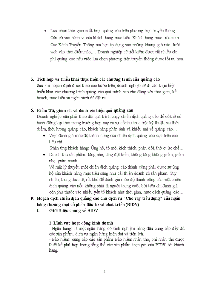 image for page Hoạch địch chiến dịch quảng cáo cho dịch vụ “Cho vay tiêu dụng” của ngân hàng thương mại cổ phần đầu tư và phát triển (BIDV)