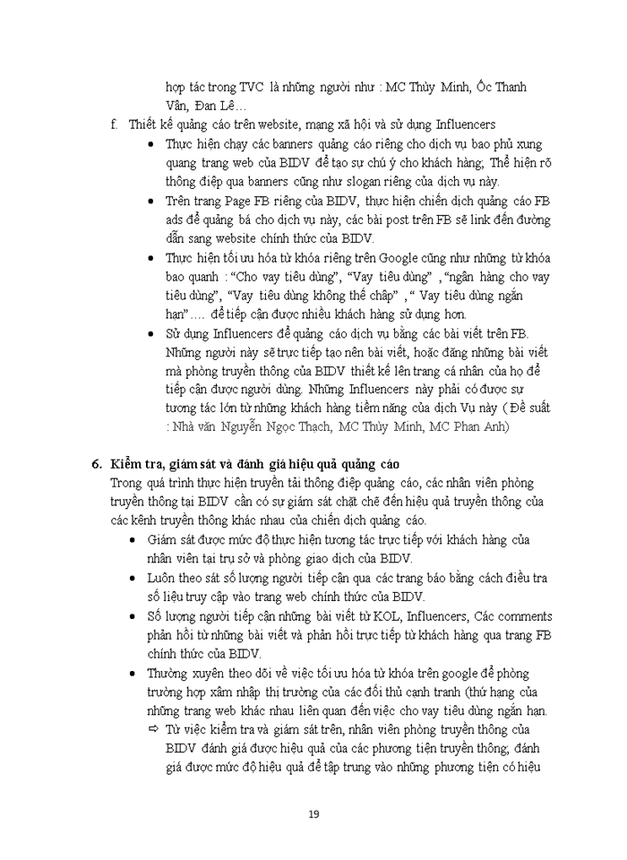 image for page Hoạch địch chiến dịch quảng cáo cho dịch vụ “Cho vay tiêu dụng” của ngân hàng thương mại cổ phần đầu tư và phát triển (BIDV)