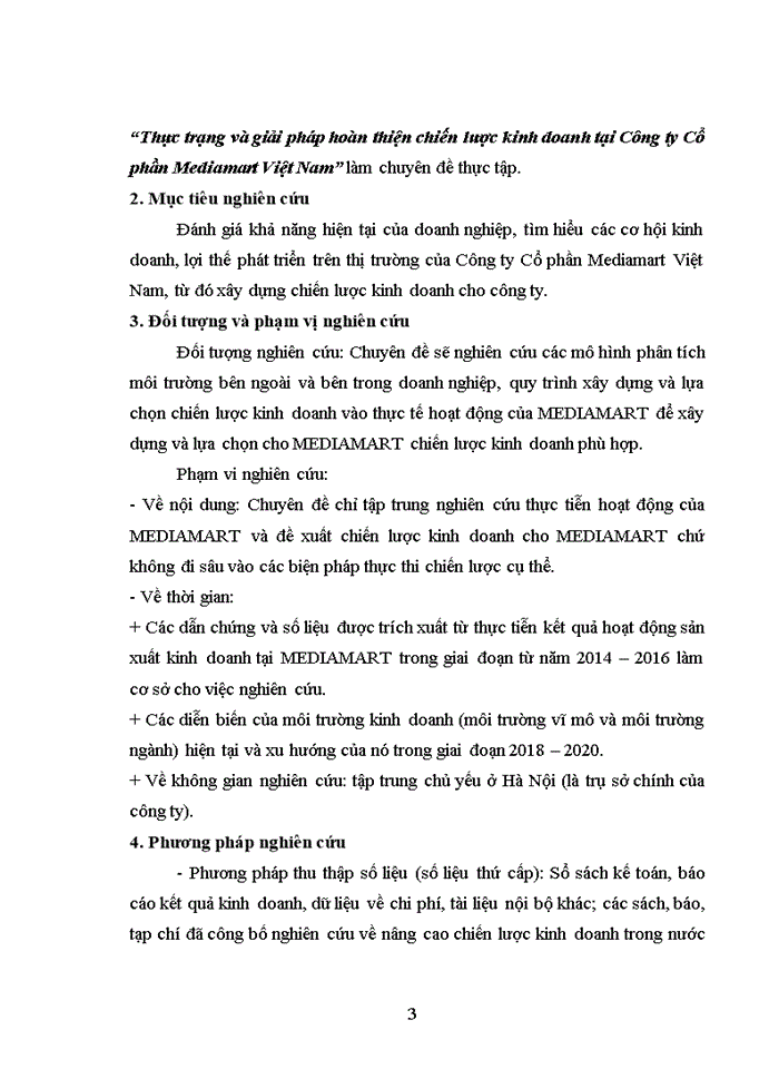 image for page Giải pháp hoàn thiện xây dựng chiến lược kinh doanh của Công ty Cổ phần Mediamart Việt Nam