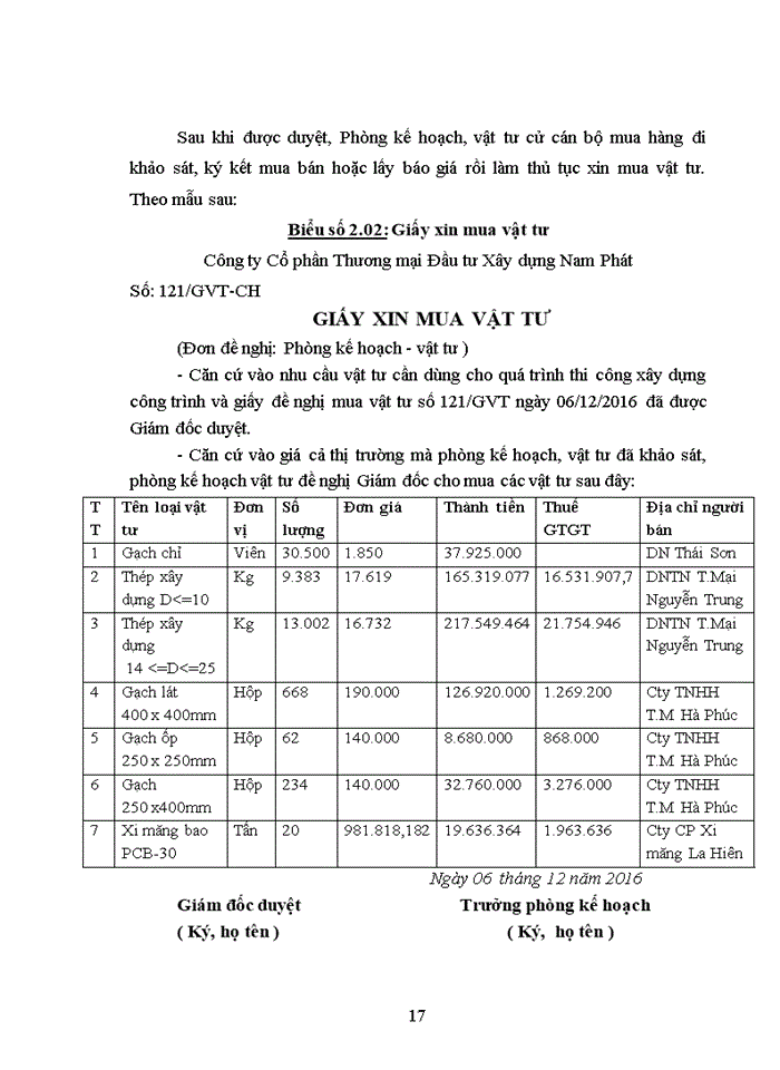 image for page Hoàn thiện kế toán nguyên vật liệu tại công ty cổ phần thương mại đầu tư xây dựng nam phát