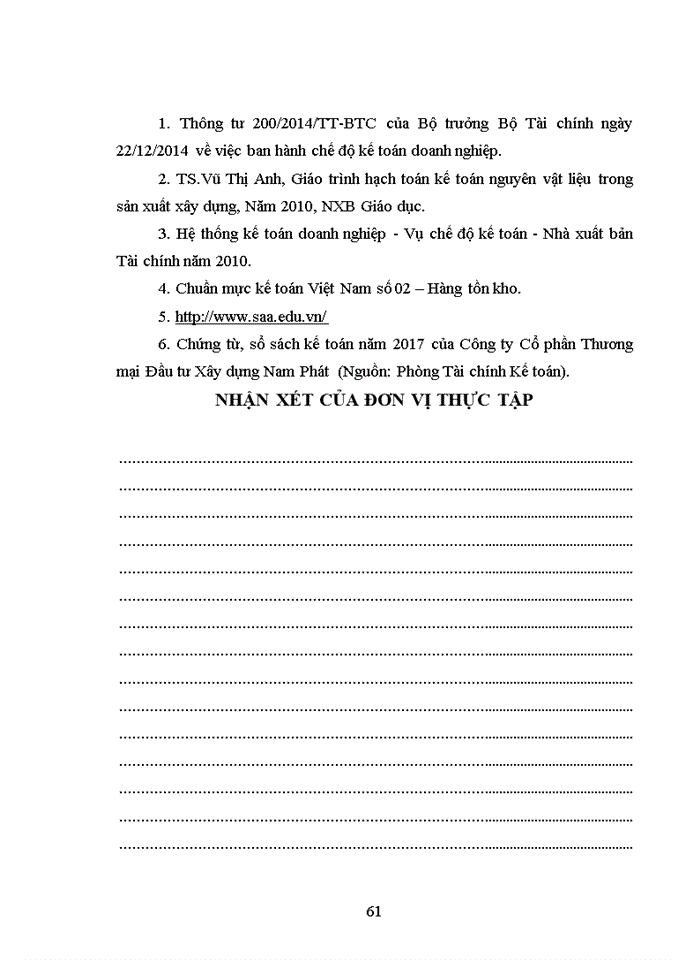 image for page Hoàn thiện kế toán nguyên vật liệu tại công ty cổ phần thương mại đầu tư xây dựng nam phát