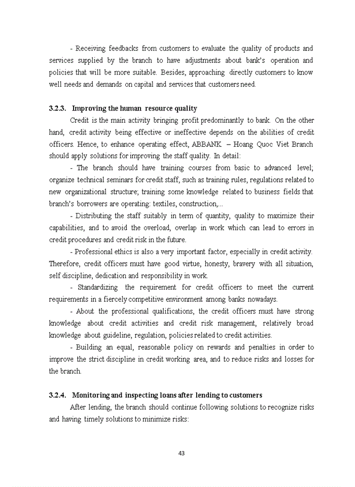 image for page Solutions to reduce credit risk in an binh commercial joint stock bank – hoang quoc viet branch