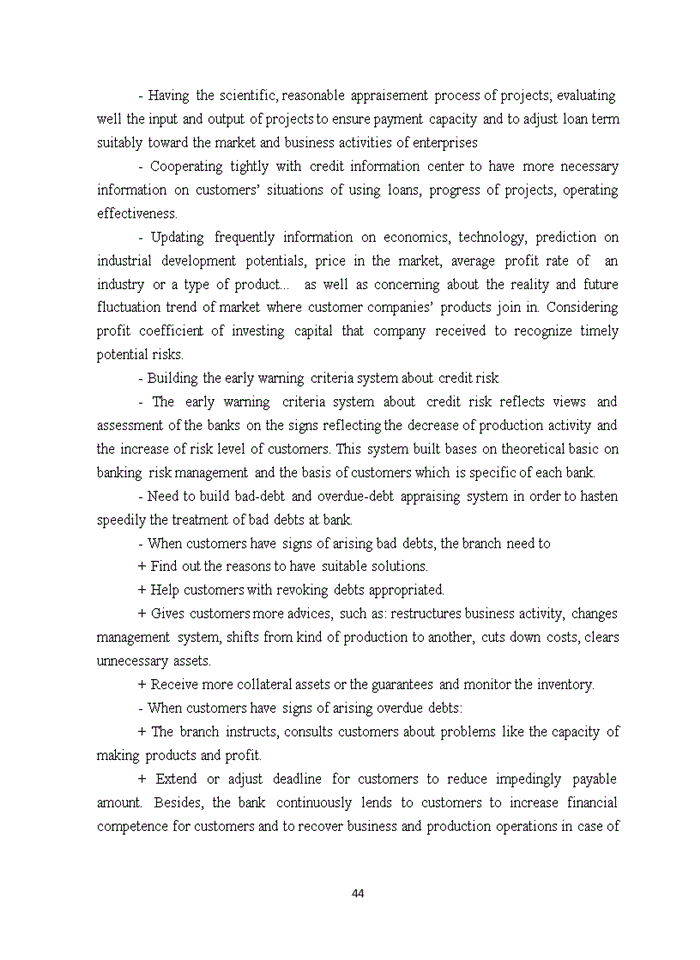 image for page Solutions to reduce credit risk in an binh commercial joint stock bank – hoang quoc viet branch