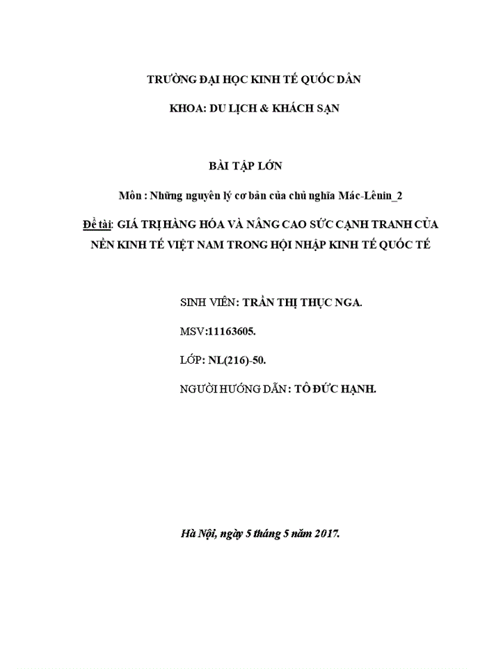 image for page Giá trị hàng hóa và nâng cao sức cạnh tranh của nền kinh tế việt nam trong hội nhập kinh tế quốc tế