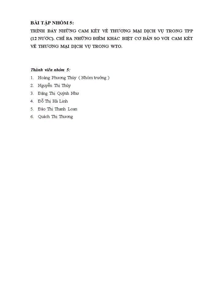 image for page Những điểm khác biệt cơ bản giữa các cam kết về dịch vụ trong tpp và trong wto