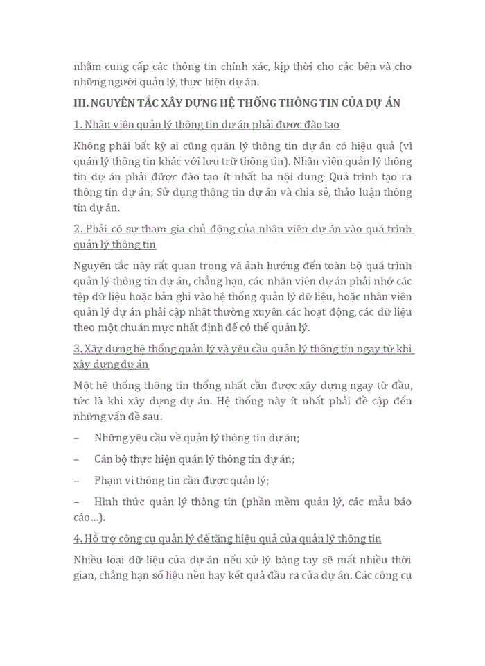 image for page Nguyên tắc xây dựng hệ thống thông tin của dự án