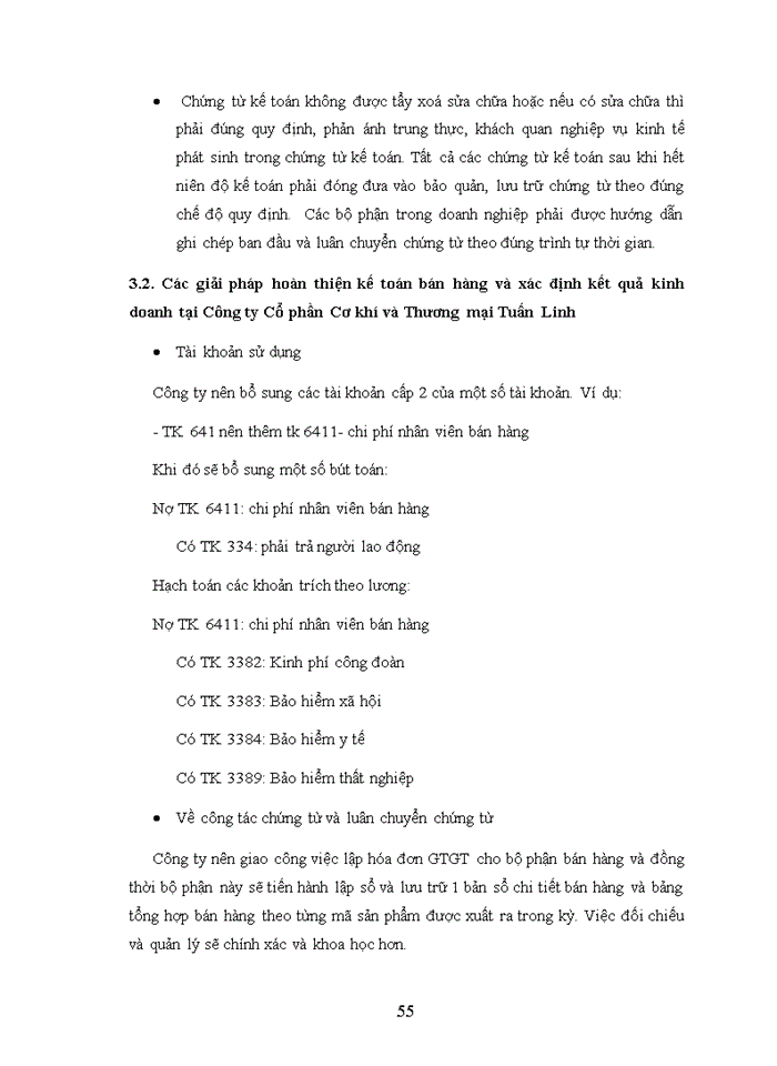 image for page Các giải pháp hoàn thiện kế toán bán hàng và xác định kết quả kinh doanh tại Công ty Cổ phần Cơ khí và Thương mại Tuấn Linh