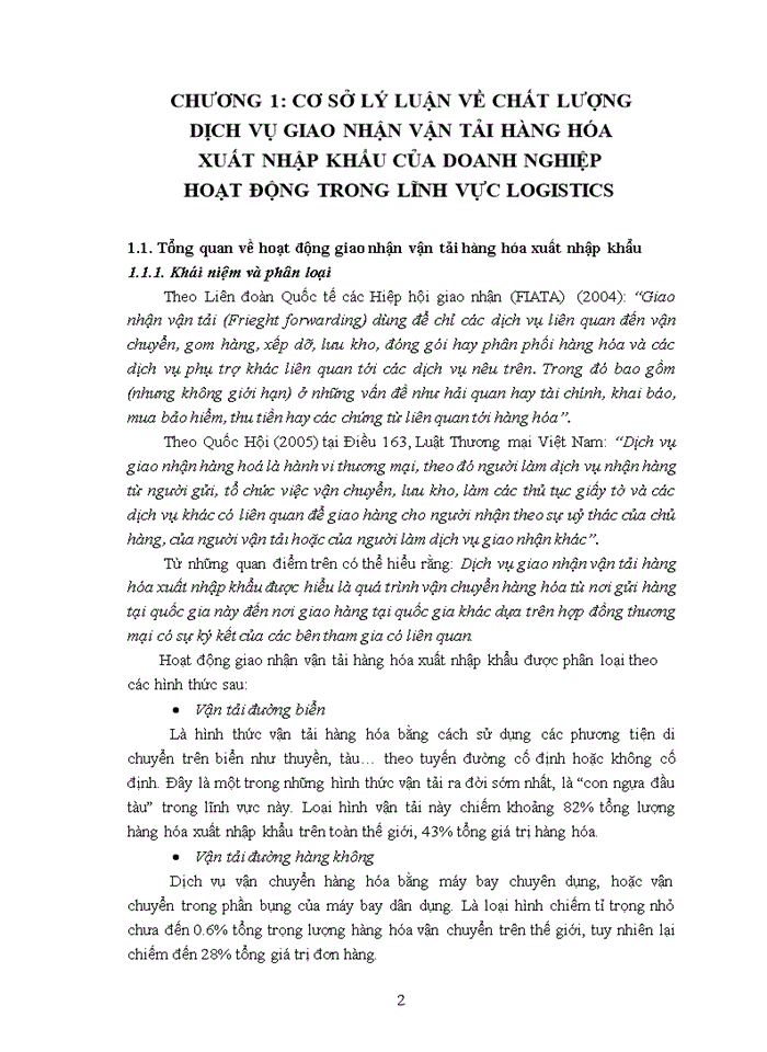 image for page Chất lượng dịch vụ giao nhận vận tải hàng hóa xuất nhập khẩu của Công ty Cổ phần Tiếp vận PL