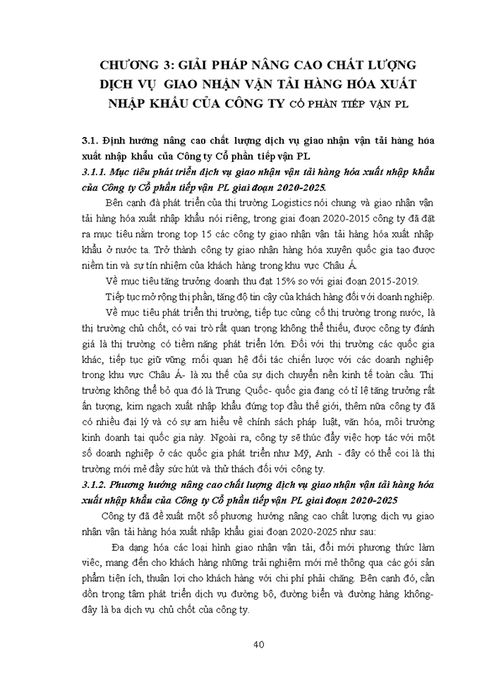 image for page Chất lượng dịch vụ giao nhận vận tải hàng hóa xuất nhập khẩu của Công ty Cổ phần Tiếp vận PL