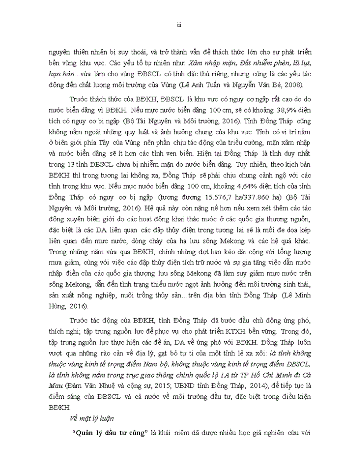 image for page Quản lý đầu tư công trong điều kiện biến đổi khí hậu tại tỉnh Đồng Tháp
