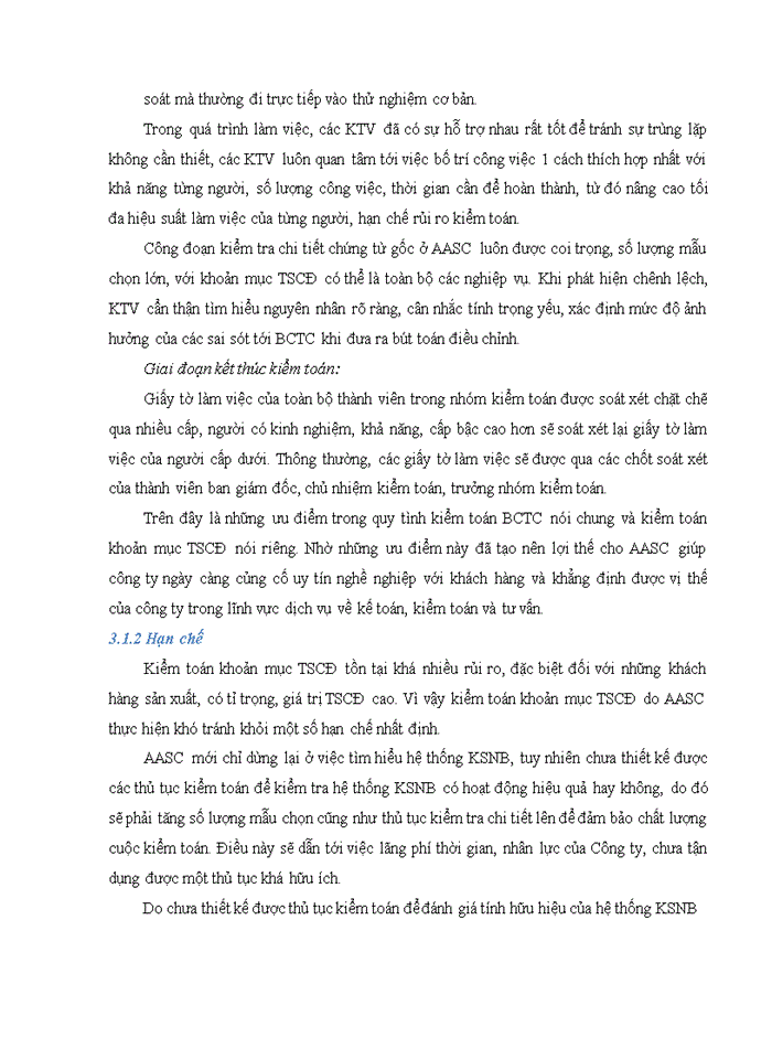 image for page Hoàn thiện kiểm toán khoản mục TSCĐ trong quy trình kiểm toán BCTC do Công ty TNHH Hãng Kiểm toán AASC thực hiện