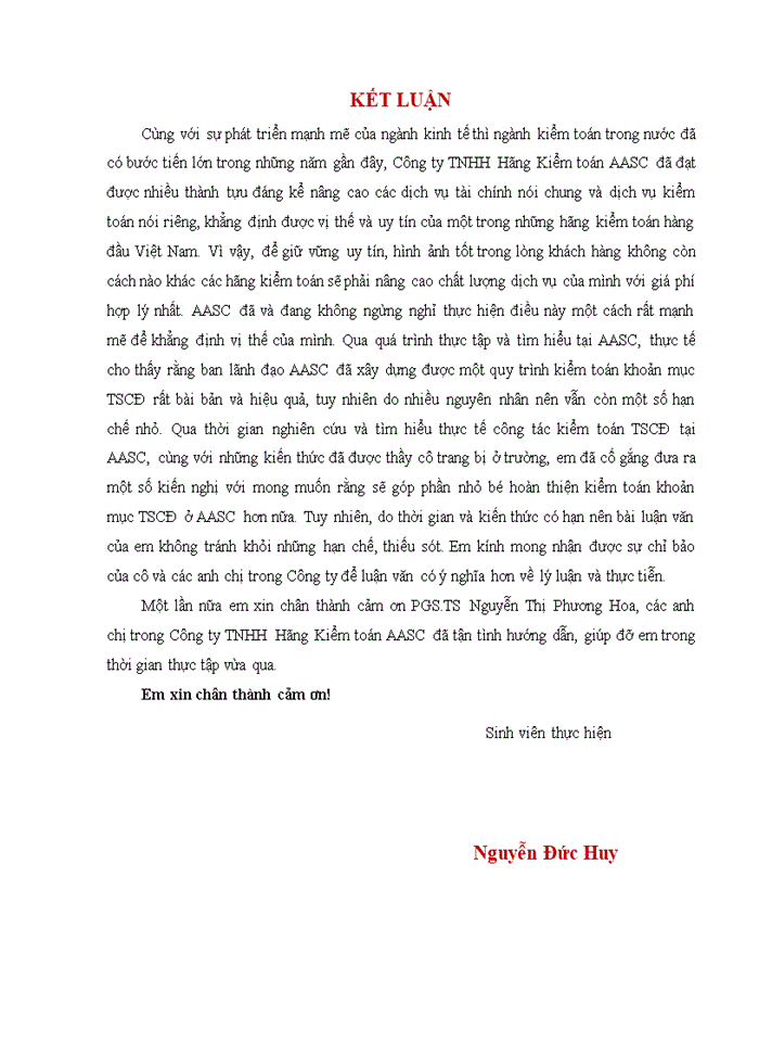 image for page Hoàn thiện kiểm toán khoản mục TSCĐ trong quy trình kiểm toán BCTC do Công ty TNHH Hãng Kiểm toán AASC thực hiện