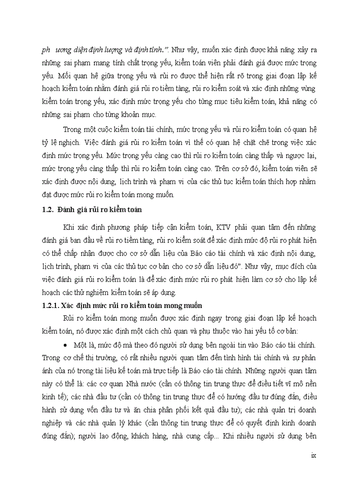 image for page Bàn về đánh giá rủi ro kiểm toán trong kiểm toán báo cáo tài chính