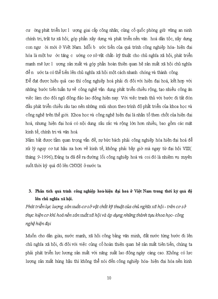 image for page Vận dụng lý luận về mối quan hệ biện chứng giữa lực lượng sản xuất và quan hệ sản xuất, hãy phân tích tính tất yếu của quá trình công nghiệp hóa, hiện đại hóa ở Việt Nam trong thời kỳ quá độ lên Chủ nghĩa xã hội