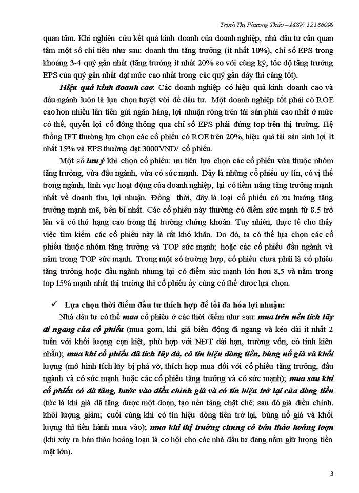 image for page Lựa chọn và phân tích 1 phương pháp đầu tư và 1 mã cổ phiếu để đầu tư tại VN theo phương pháp đầu tư đó.