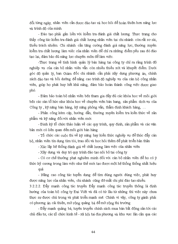 image for page Quản lý bán hàng của công ty cổ phần đầu tư và thương mại bất động sản Đại Việt