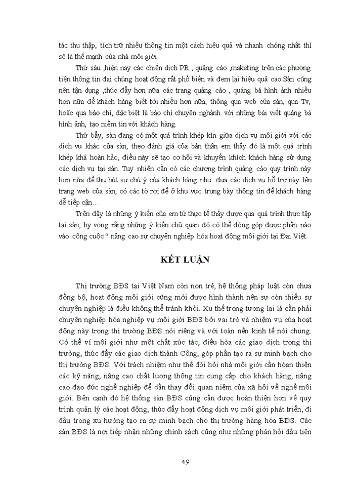image for page Quản lý bán hàng của công ty cổ phần đầu tư và thương mại bất động sản Đại Việt
