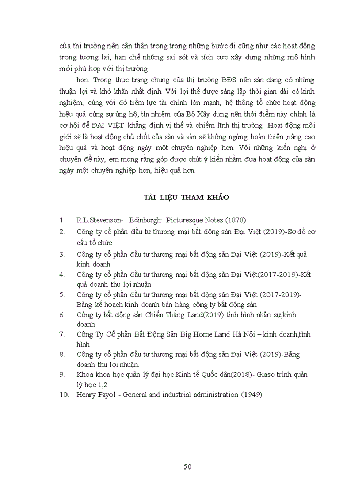 image for page Quản lý bán hàng của công ty cổ phần đầu tư và thương mại bất động sản Đại Việt