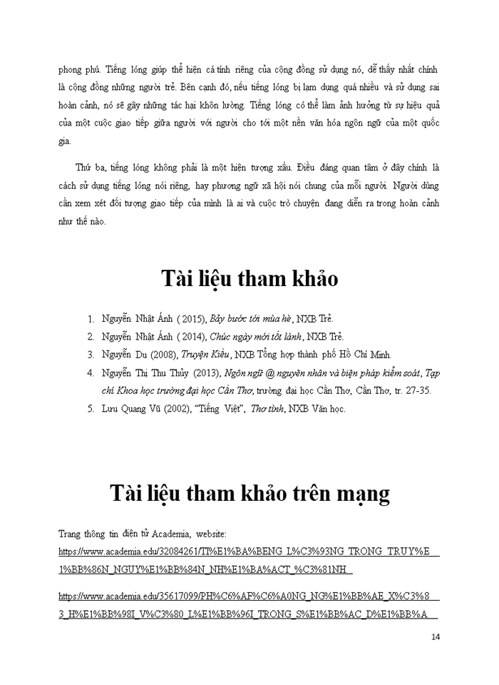 image for page Những giá trị tích cực và những ảnh hưởng tiêu cực của phương ngữ xã hội nhìn từ hiện tượng tiếng lóng trong thời gian gần đây