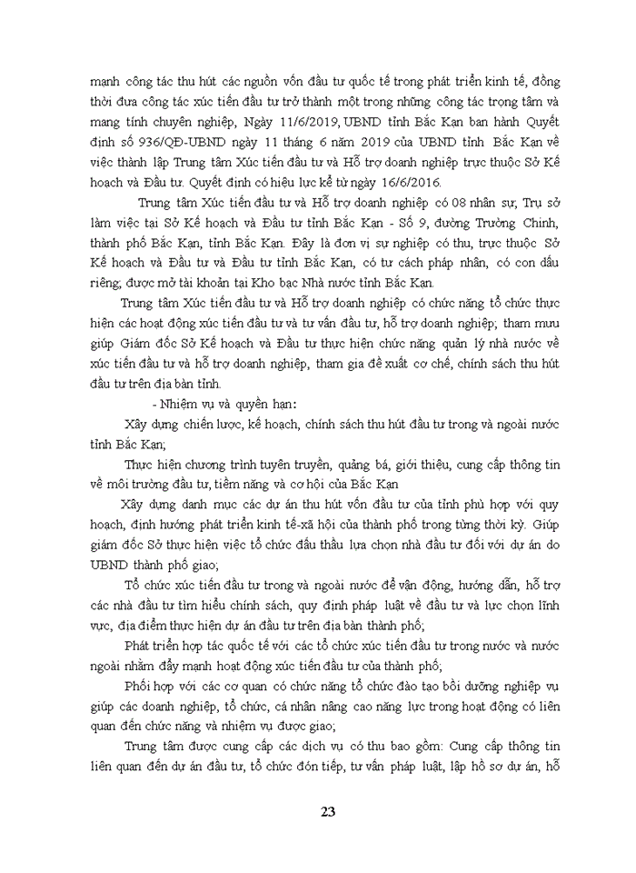 image for page Quản lý xúc tiến đầu tư của sở kế hoạch và đầu tư tỉnh bắc kạn