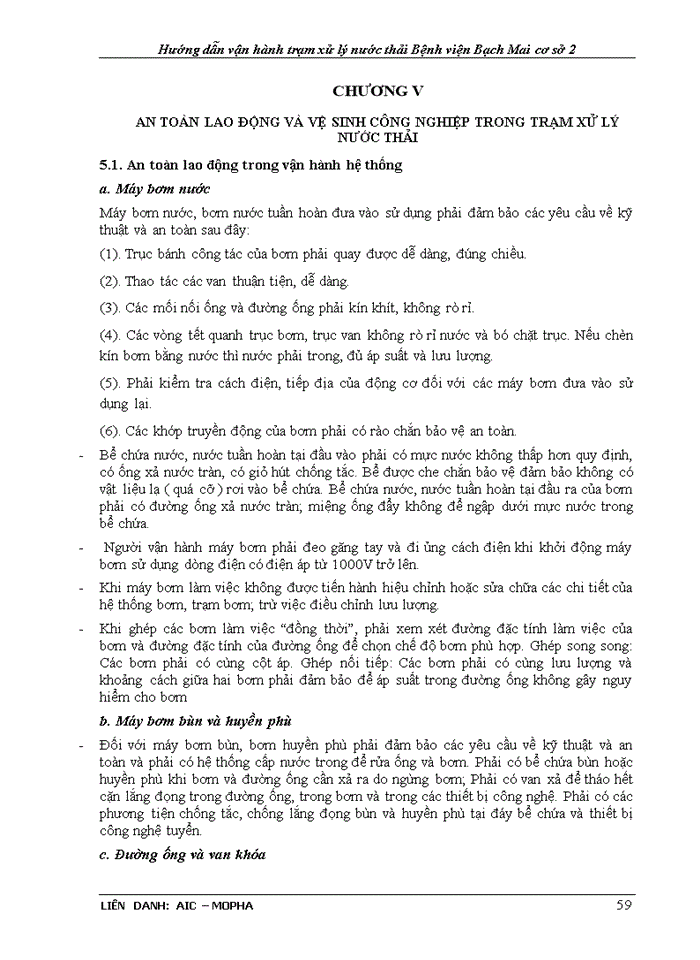 image for page Hướng dẫn vận hành - bảo trì đào tạo chuyển giao công nghệ hệ thống xử lý nước thải bệnh viện hữu nghị việt đức cơ sở 2