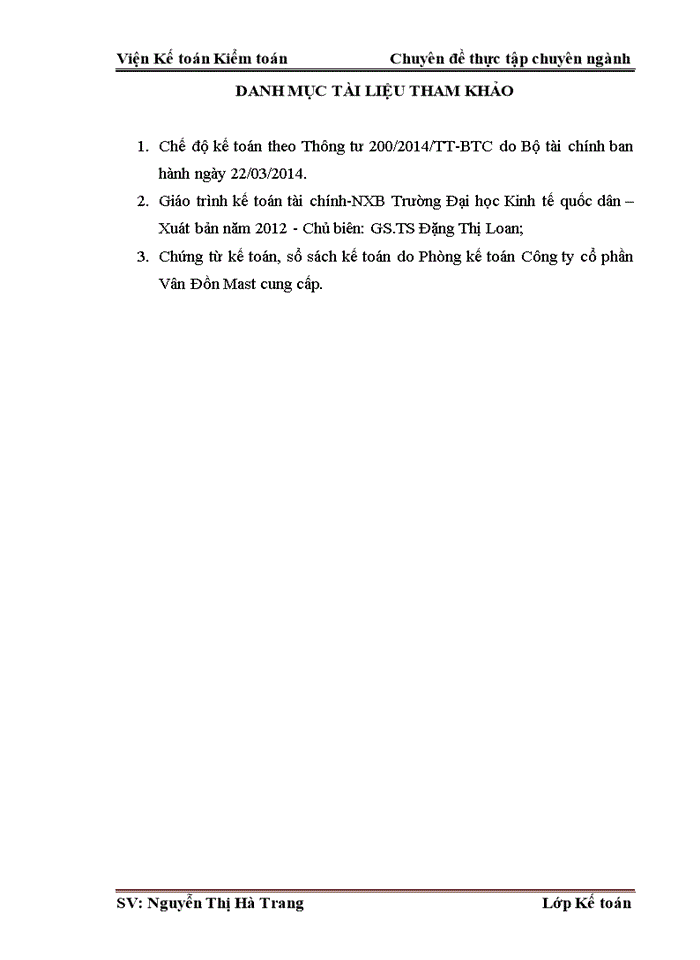 image for page Hoàn thiện kế toán nguyên vật liệu tại Công ty cổ phần Vân Đồn Mast