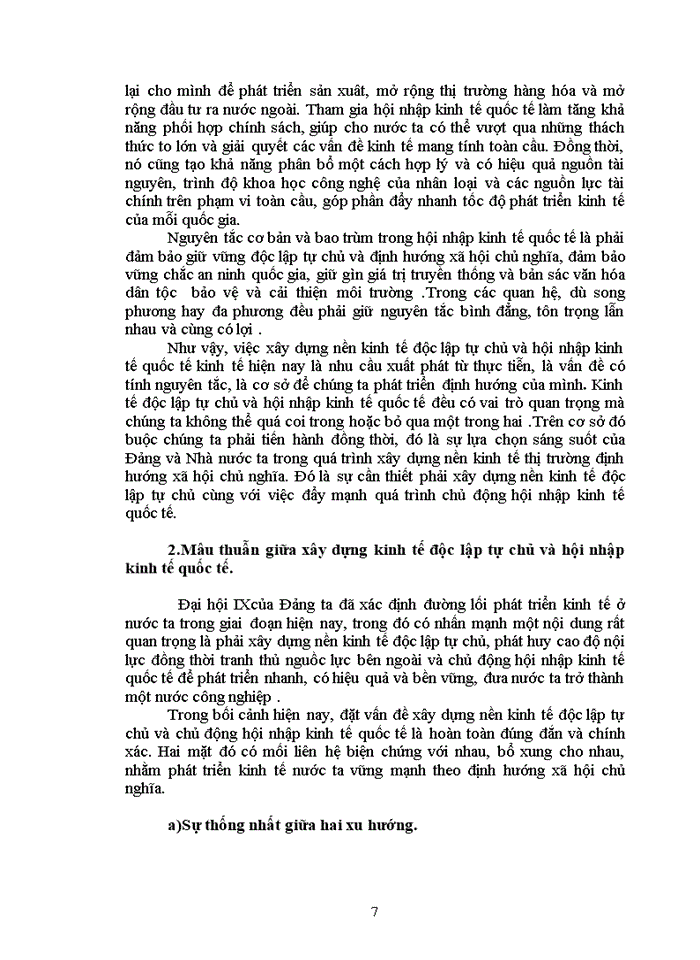 image for page Mâu thuẫn biện chứng giữa xây dựng kinh tế độc lập tự chủ và hội nhập kinh tế Quốc tế