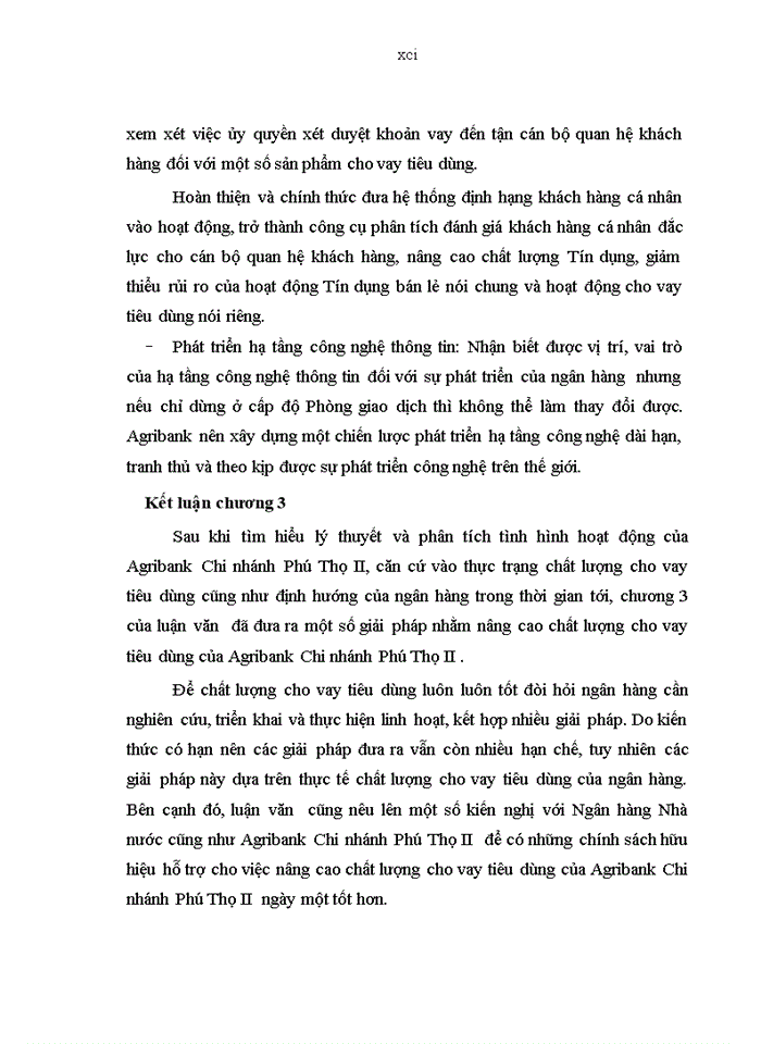 image for page Chất lượng Tín dụng cho vay tiêu dùng tại Ngân hàng Nông nghiệp và Phát triển Nông thôn Việt Nam (Agribank) Chi nhánh Phú Thọ II