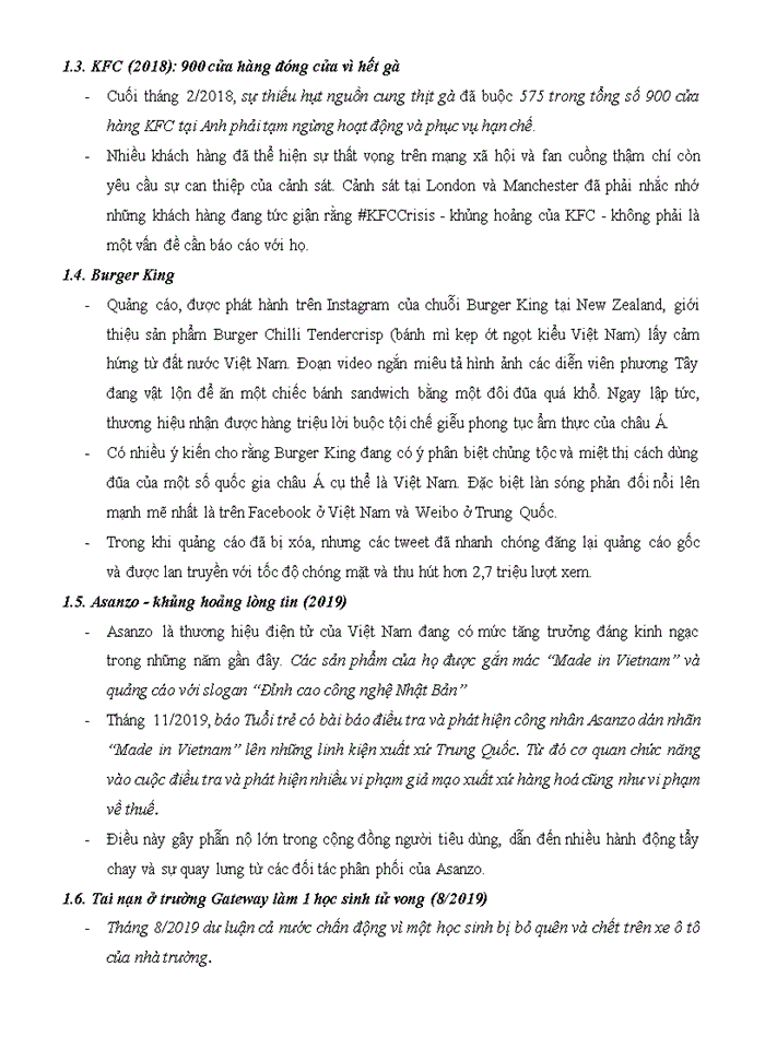 image for page Các nguồn nguy cơ ảnh hưởng đến khủng hoảng truyền thông thương hiệu) trong thời đại kết nối