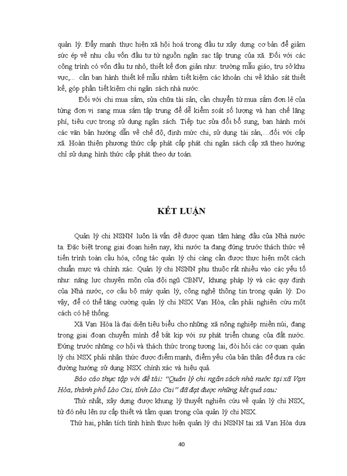 image for page Tăng cường quản lý chi ngân sách nhà nước tại xã Vạn Hòa, thành phố Lào Cai, tỉnh Lào Cai