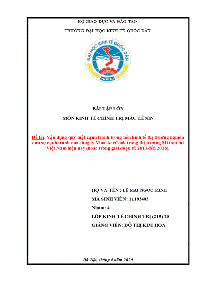 image for page Vận dụng quy luật cạnh tranh trong nền kinh tế thị trường nghiên cứu sự cạnh tranh của công ty Vina AceCook trong thị trường Mì tôm tại Việt Nam hiện nay (hoặc trong giai đoạn từ 2013 đến 2016)