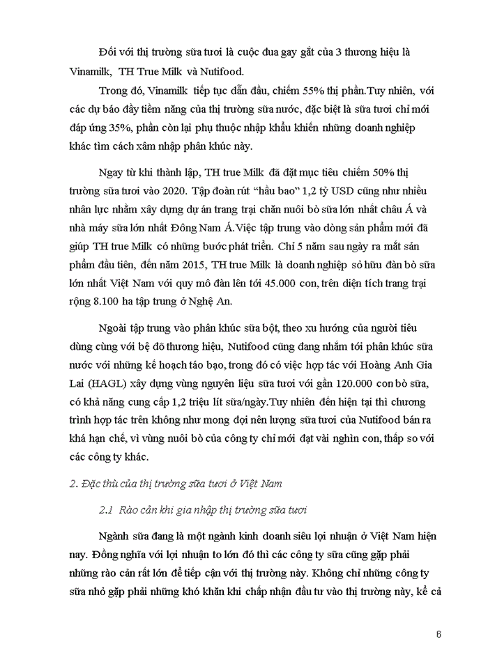 image for page Vận dụng quy luật cạnh tranh trong nền kinh tế thị trường nghiên cứu sự cạnh tranh của công ty sữa TH True Milk