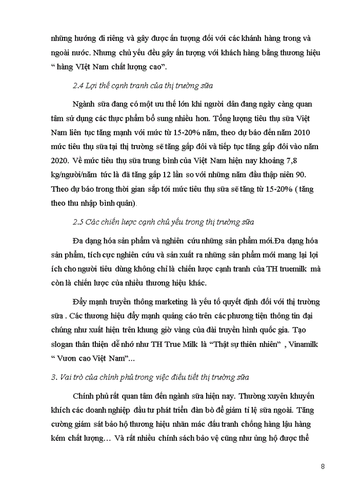 image for page Vận dụng quy luật cạnh tranh trong nền kinh tế thị trường nghiên cứu sự cạnh tranh của công ty sữa TH True Milk