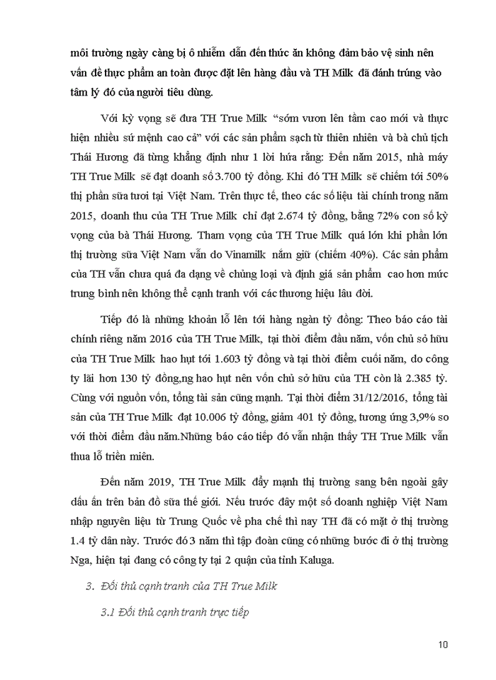 image for page Vận dụng quy luật cạnh tranh trong nền kinh tế thị trường nghiên cứu sự cạnh tranh của công ty sữa TH True Milk