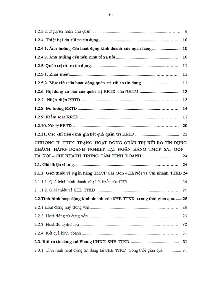 image for page Hoàn thiện công tác Quản trị rủi ro tín dụng KHDN tại Ngân hàng TMCP Sài Gòn – Hà Nội – Chi nhánh Trung tâm kinh doanh