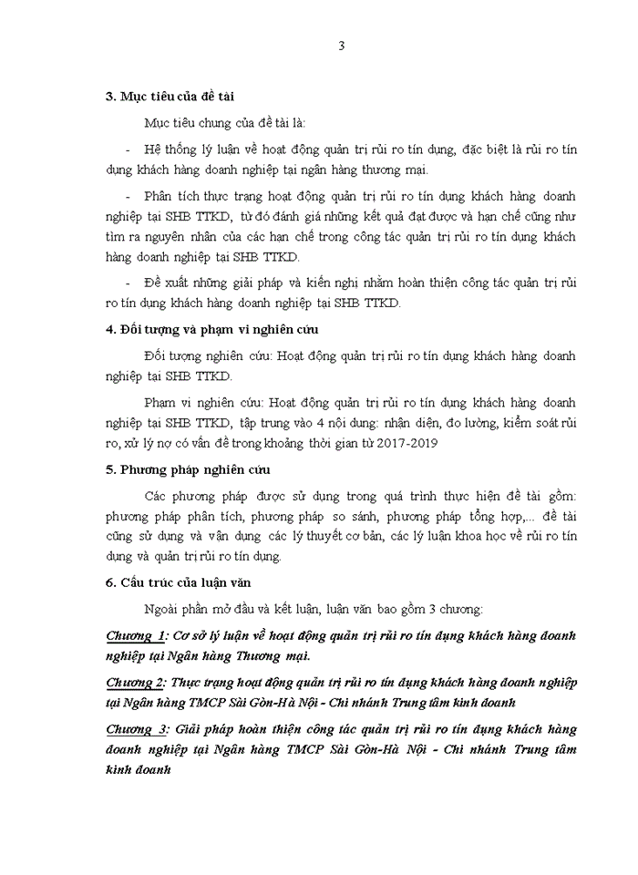 image for page Hoàn thiện công tác Quản trị rủi ro tín dụng KHDN tại Ngân hàng TMCP Sài Gòn – Hà Nội – Chi nhánh Trung tâm kinh doanh