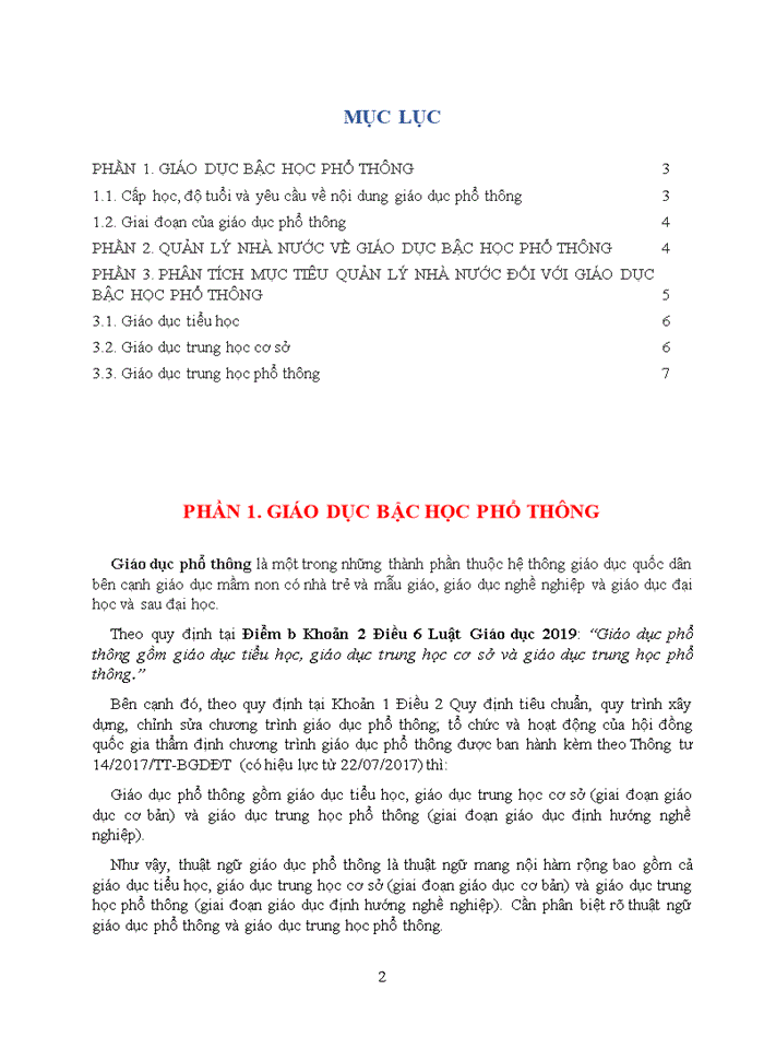 image for page Phân tích mục tiêu quản lý nhà nước đối với giáo dục bậc học phổ thông ở việt nam