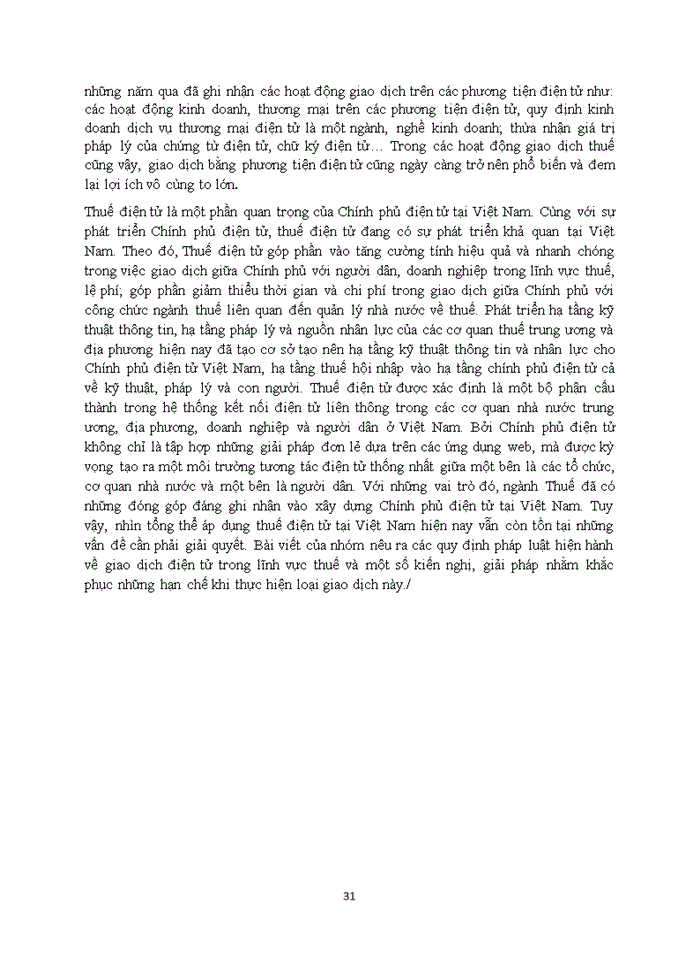image for page Quy định pháp luật về giao dịch điện tử trong lĩnh vực thuế và thực trạng thực thi pháp luật
